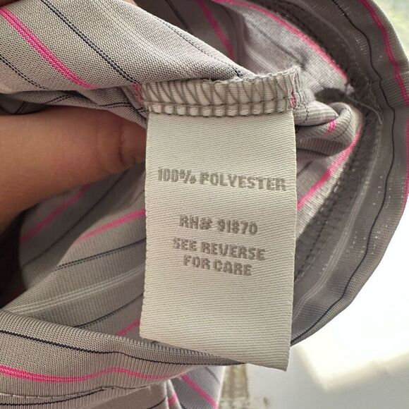 Bolle Striped Polo Shirt Women’s Short Sleeve V Neck‎ Golf Size Small - Picture 6 of 8